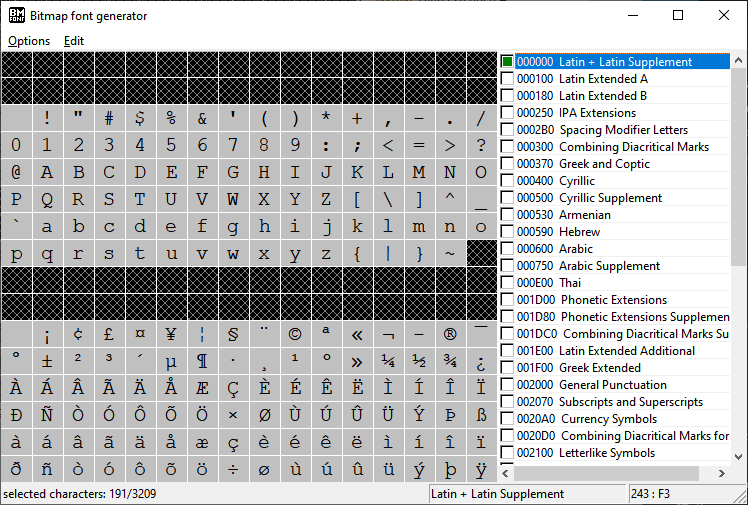 BMFont tool