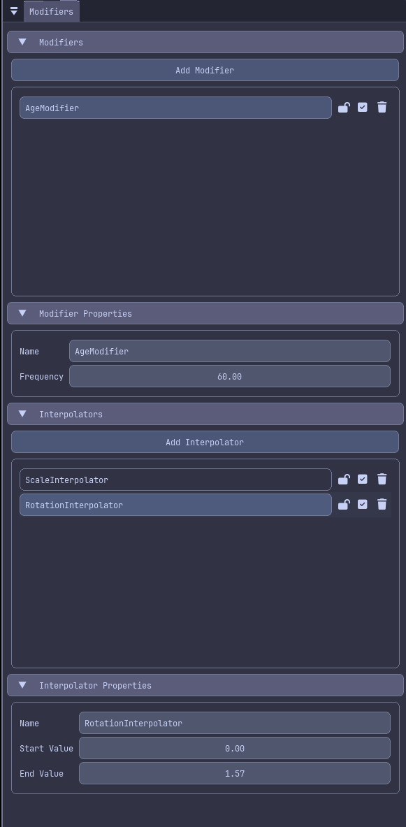 Modifiers panel showing modifier list and properties