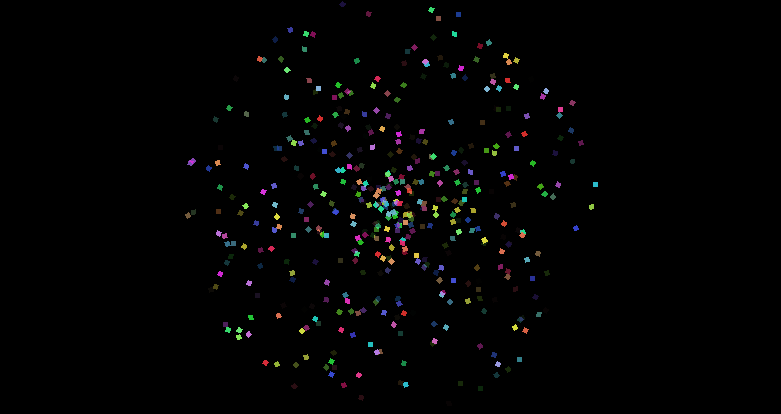 Sparkling particle effect