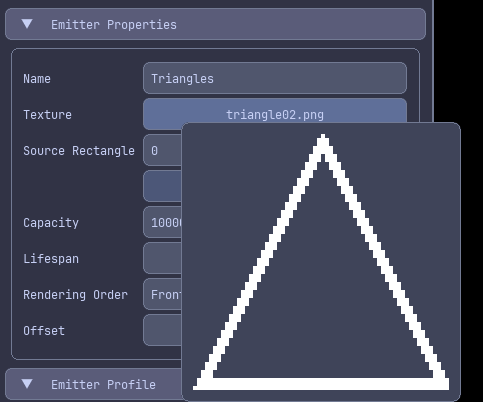 Texture selection showing current texture preview and select texture button